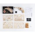 RoboTime Mechanisches 3D-Puzzle aus Holz Revolver Corsac